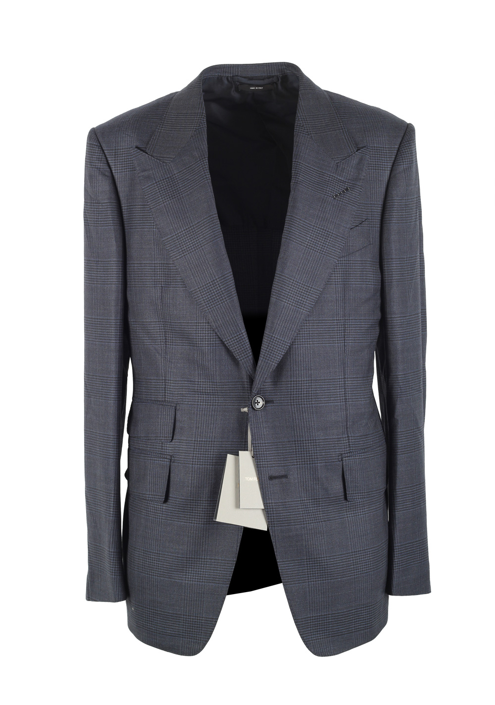 TOM FORD Shelton Checked Blue Sport Coat Size 48 / 38R U.S. In Wool ...