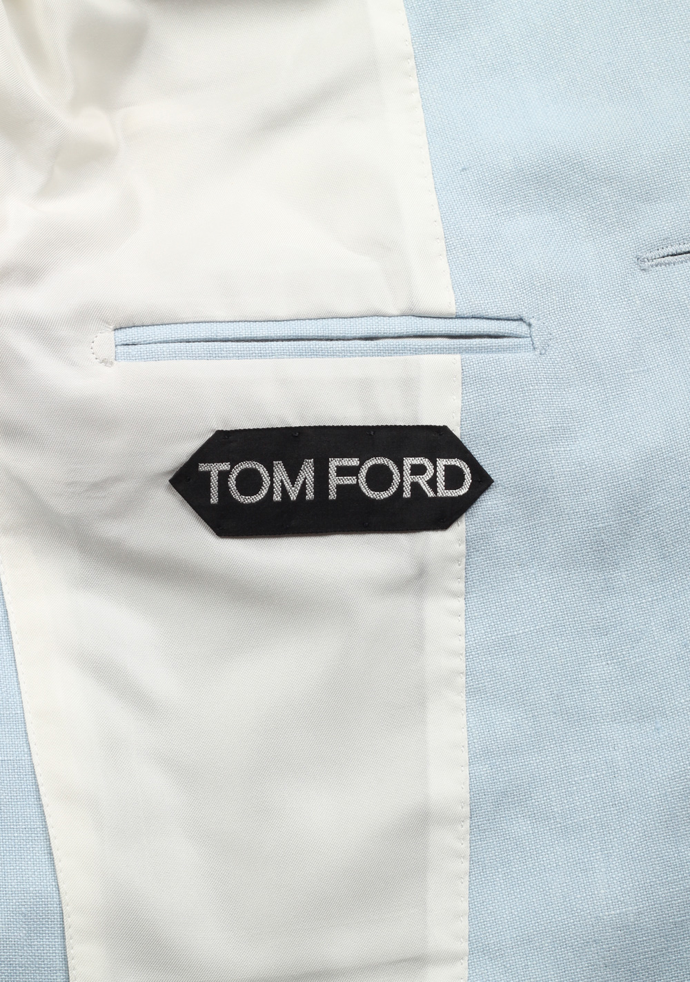 TOM FORD Shelton Blue Sport Coat Size 48 / 38R U.S. In Linen | Costume Limité