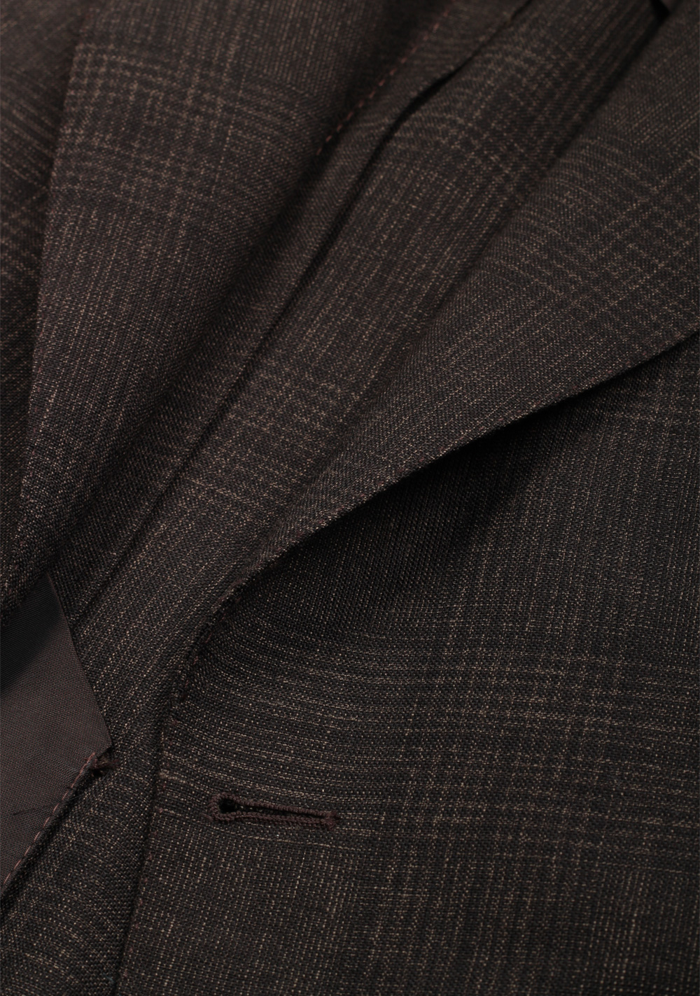 TOM FORD Shelton Checked Brown Sport Coat Size 48 / 38R U.S. In Mohair Linen | Costume Limité