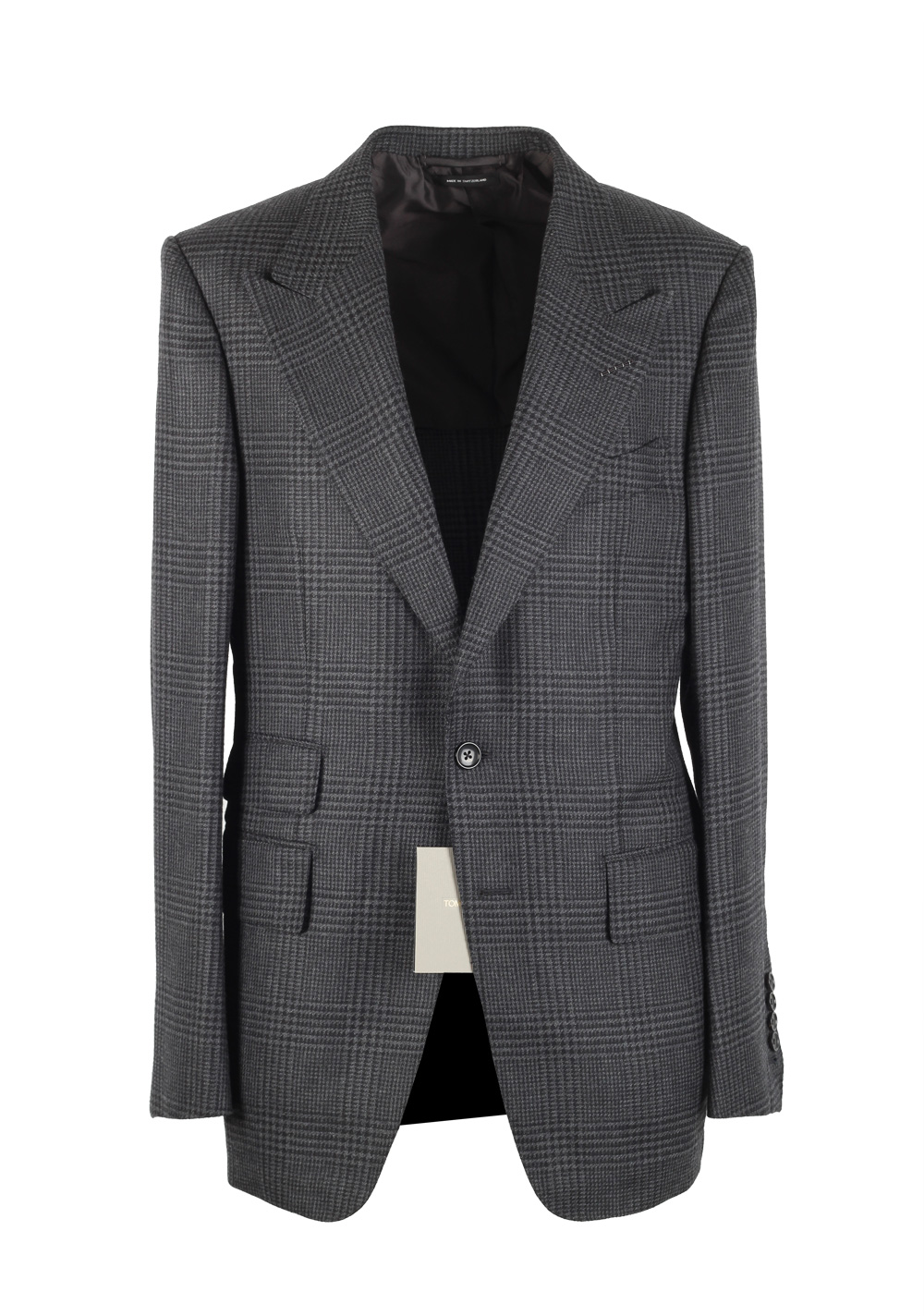 TOM FORD Shelton Checked Gray Suit Size 48 / 38R U.S. In Wool | Costume ...