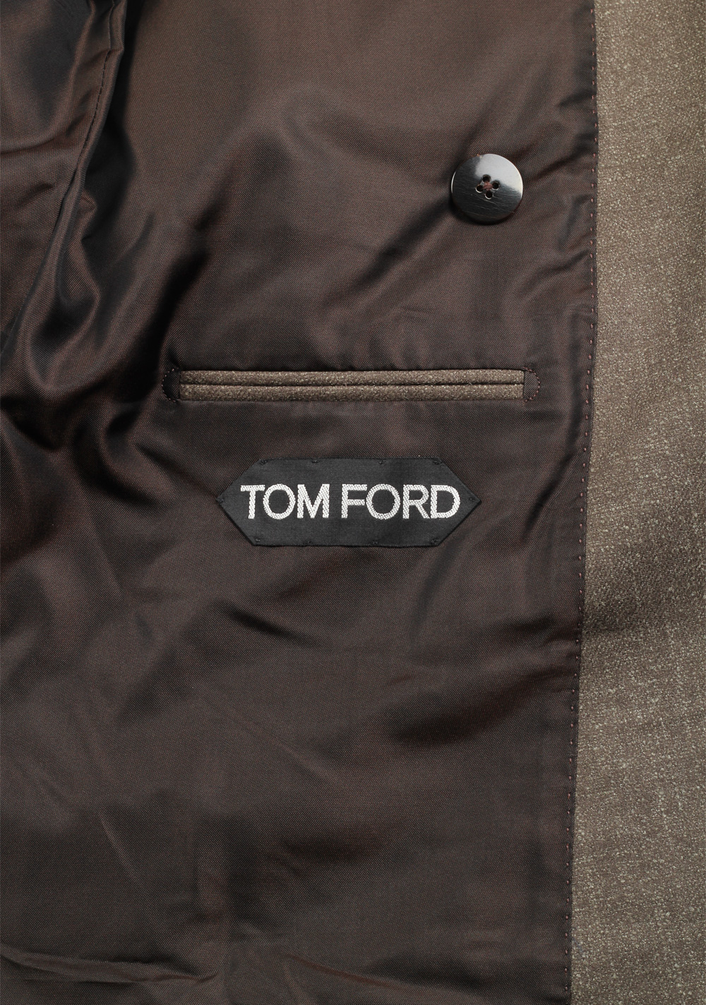 TOM FORD Shelton Brown Double Breasted Suit Size 48 / 38R U.S. In Wool ...