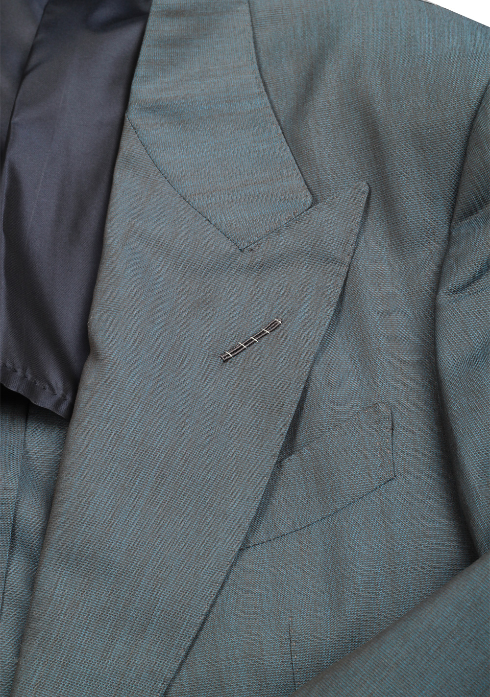 TOM FORD Shelton Turquoise Suit Size 48 / 38R U.S. In Wool Silk | Costume Limité