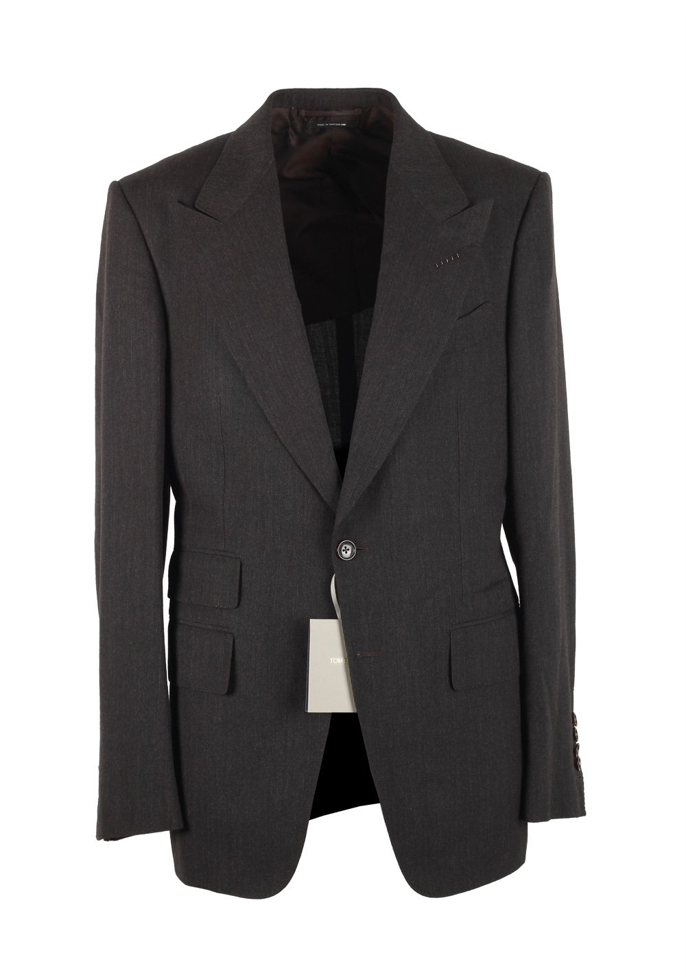 TOM FORD Shelton Brown Suit Size 48 / 38R U.S. In Mohair Wool Silk ...
