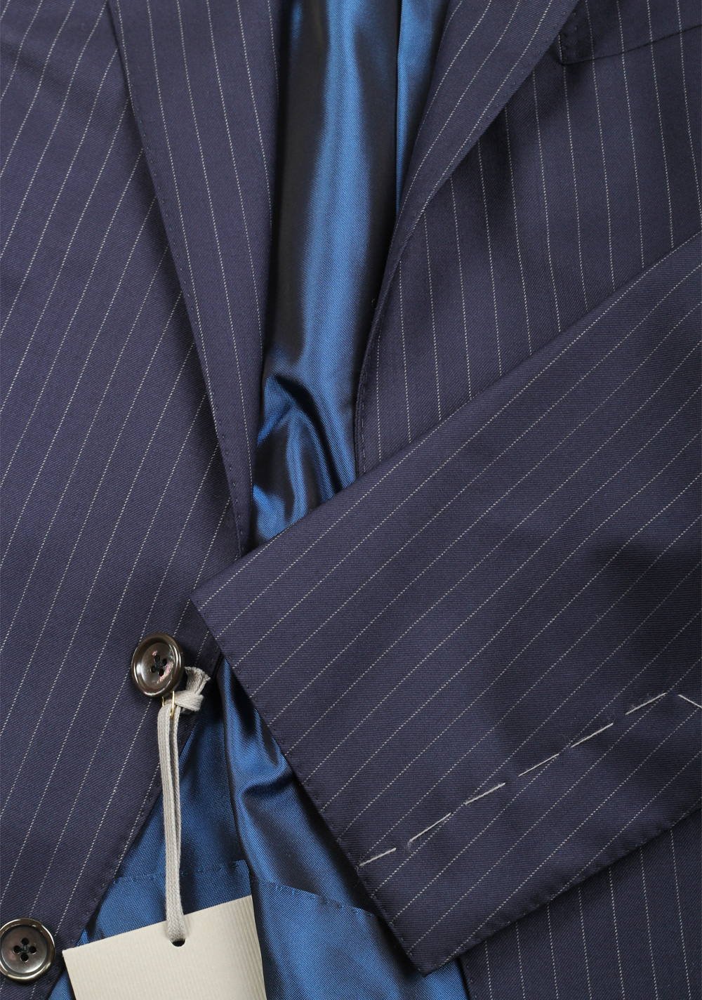 TOM FORD O’Connor Striped Blue Suit Size 48C / 38S U.S. Wool Silk Fit Y | Costume Limité