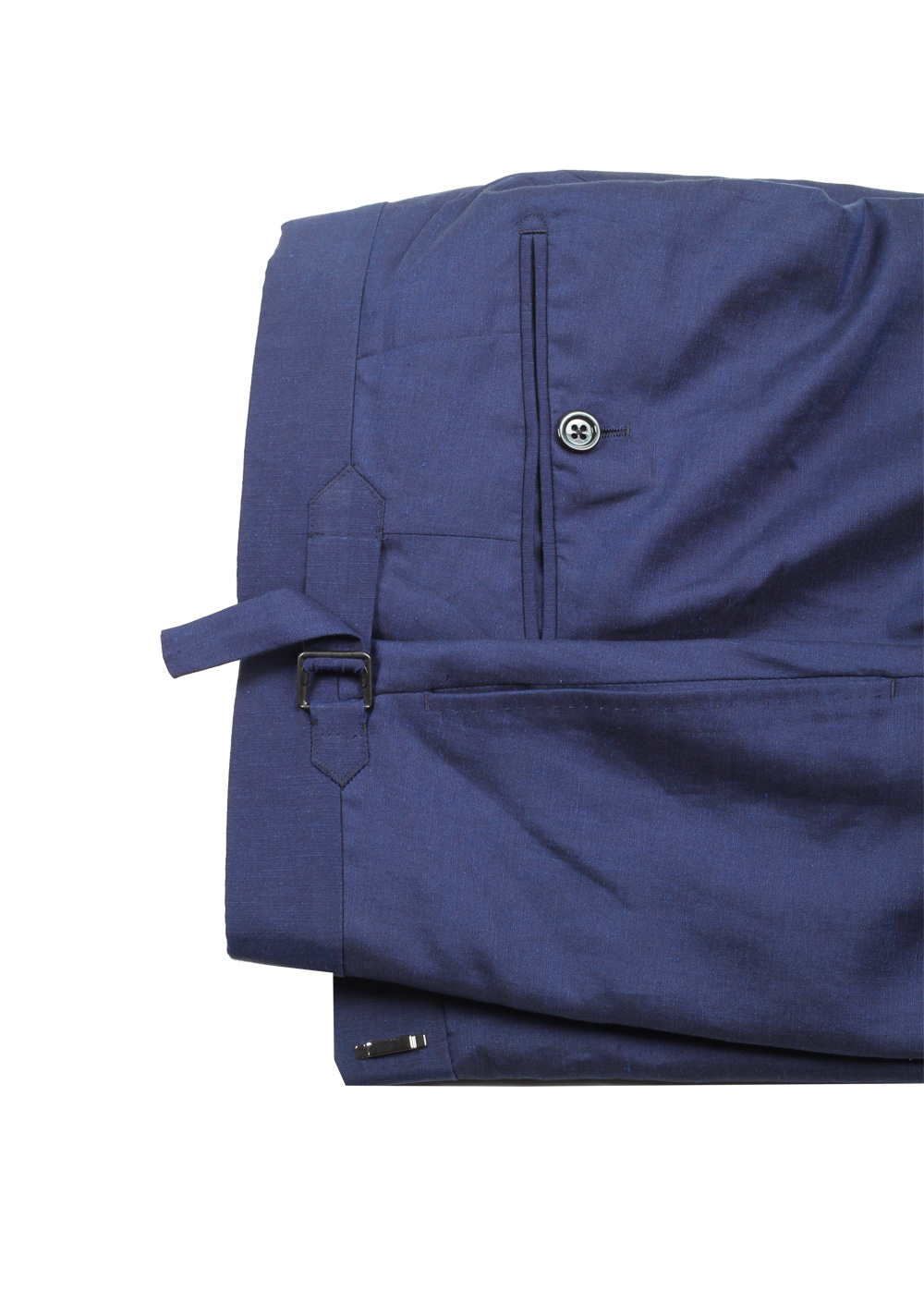TOM FORD Shelton Blue 3 Piece Suit Size 48 / 38R U.S. In Linen Silk | Costume Limité
