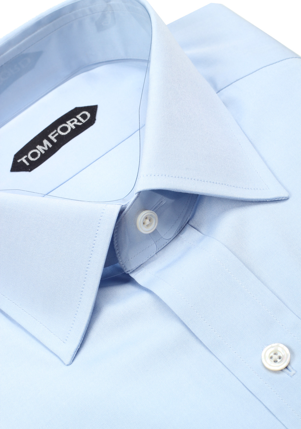 TOM FORD Solid Blue Dress Shirt Size 40 / 15,75 U.S. Slim Fit | Costume Limité