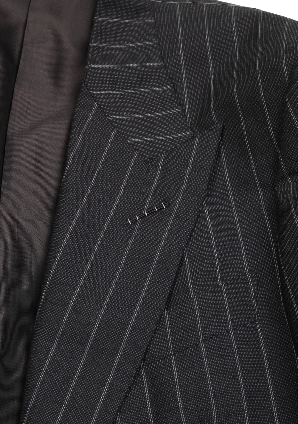 TOM FORD Shelton Striped Gray Suit Size 48 / 38R U.S. In Wool | Costume Limité