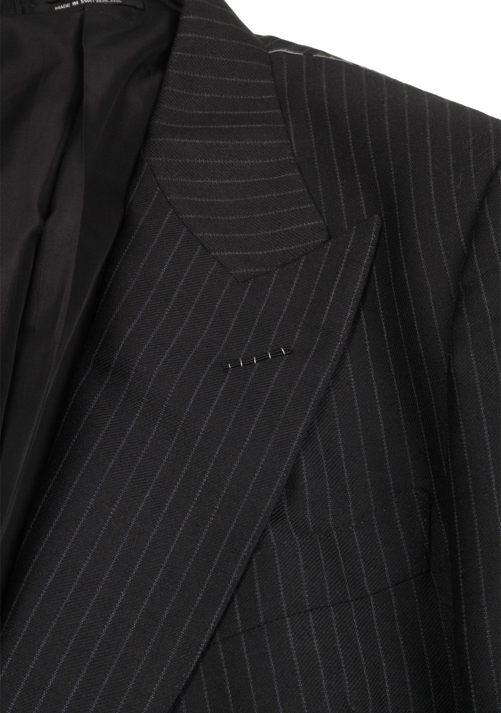 TOM FORD Shelton Gray Double Breasted Suit Size 48 / 38R U.S. In Mohair Linen | Costume Limité