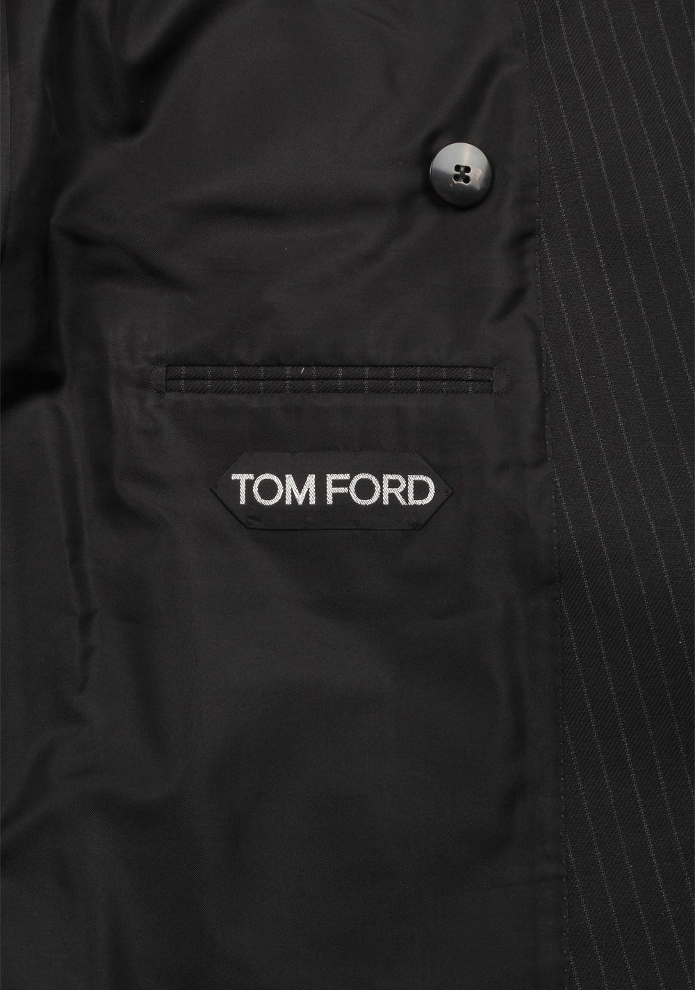 TOM FORD Shelton Gray Double Breasted Suit Size 48 / 38R U.S. In Mohair Linen | Costume Limité