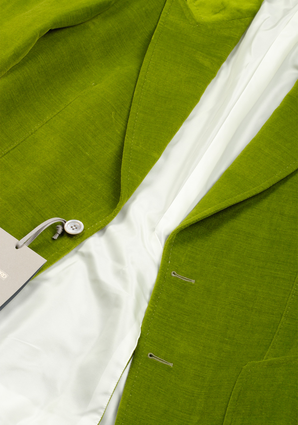TOM FORD Shelton Green Velvet Suit Size 48 / 38R U.S. In Cotton Linen | Costume Limité