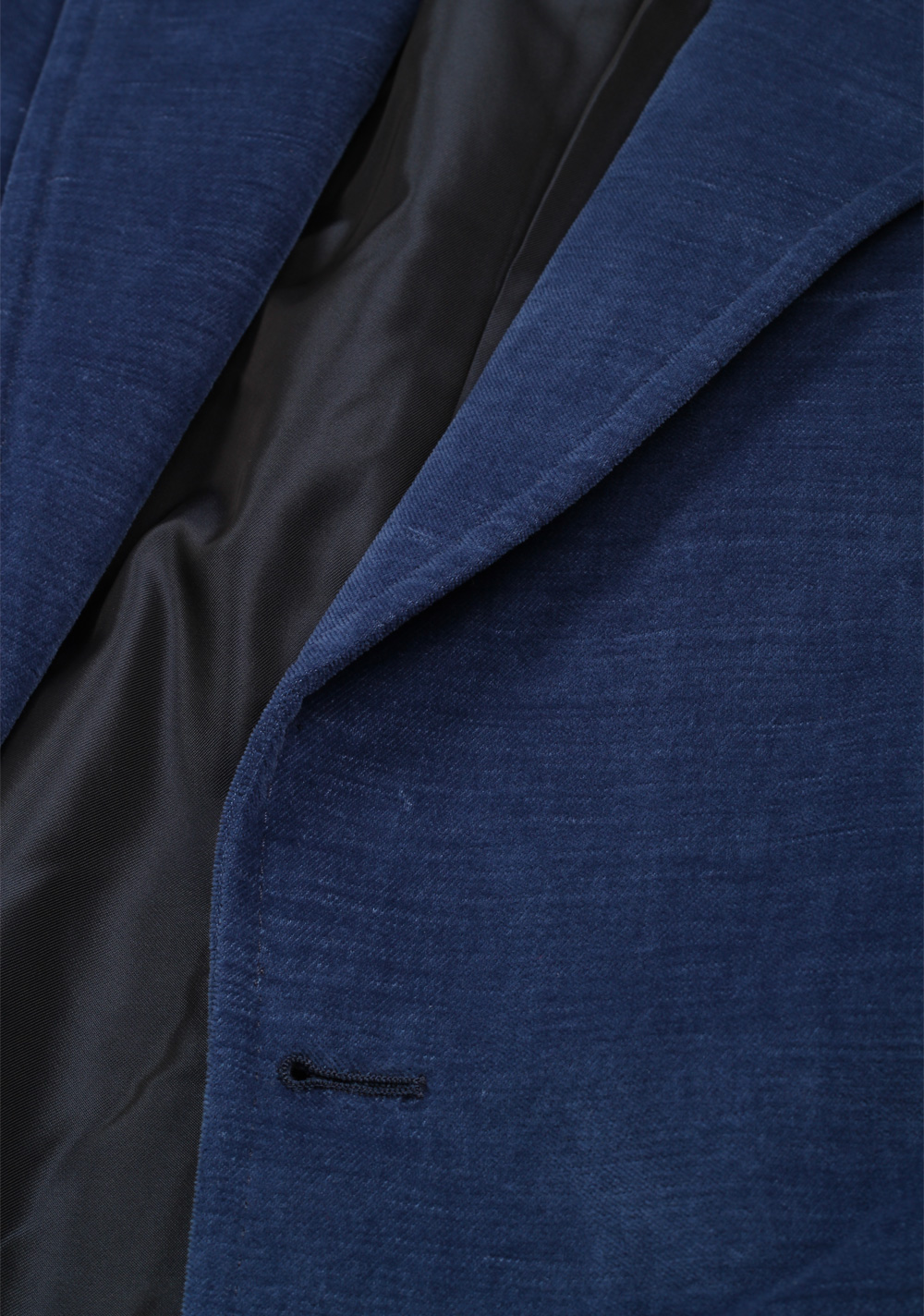 TOM FORD Shelton Blue Velvet Suit Size 48 / 38R U.S. In Cotton Linen | Costume Limité