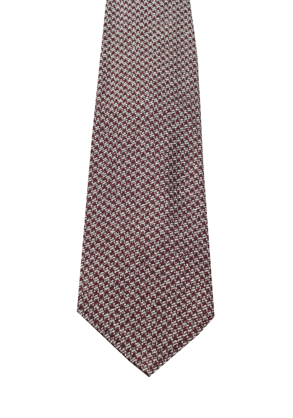 TOM FORD Patterned Burgundy Tie In Silk | Costume Limité