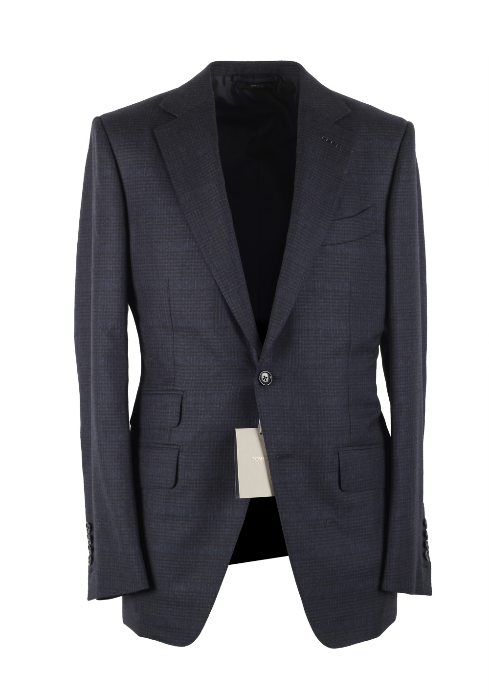 TOM FORD O’Connor Blue Checked Suit Size 46 / 36R U.S. Fit Y | Costume Limité