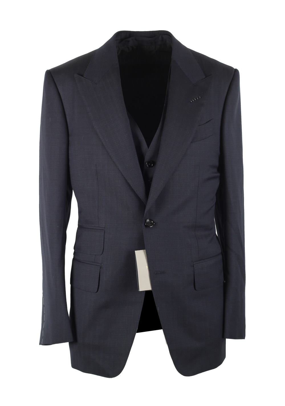 TOM FORD Windsor Blue 3 Piece Suit Size 46 / 36R U.S. Wool Fit A ...
