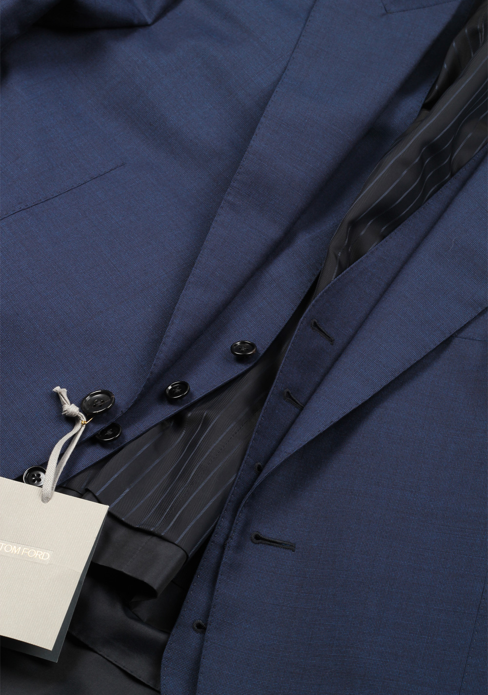 TOM FORD O’Connor Blue 3 Piece Suit Size 52 / 42R U.S. Wool Fit Y | Costume Limité