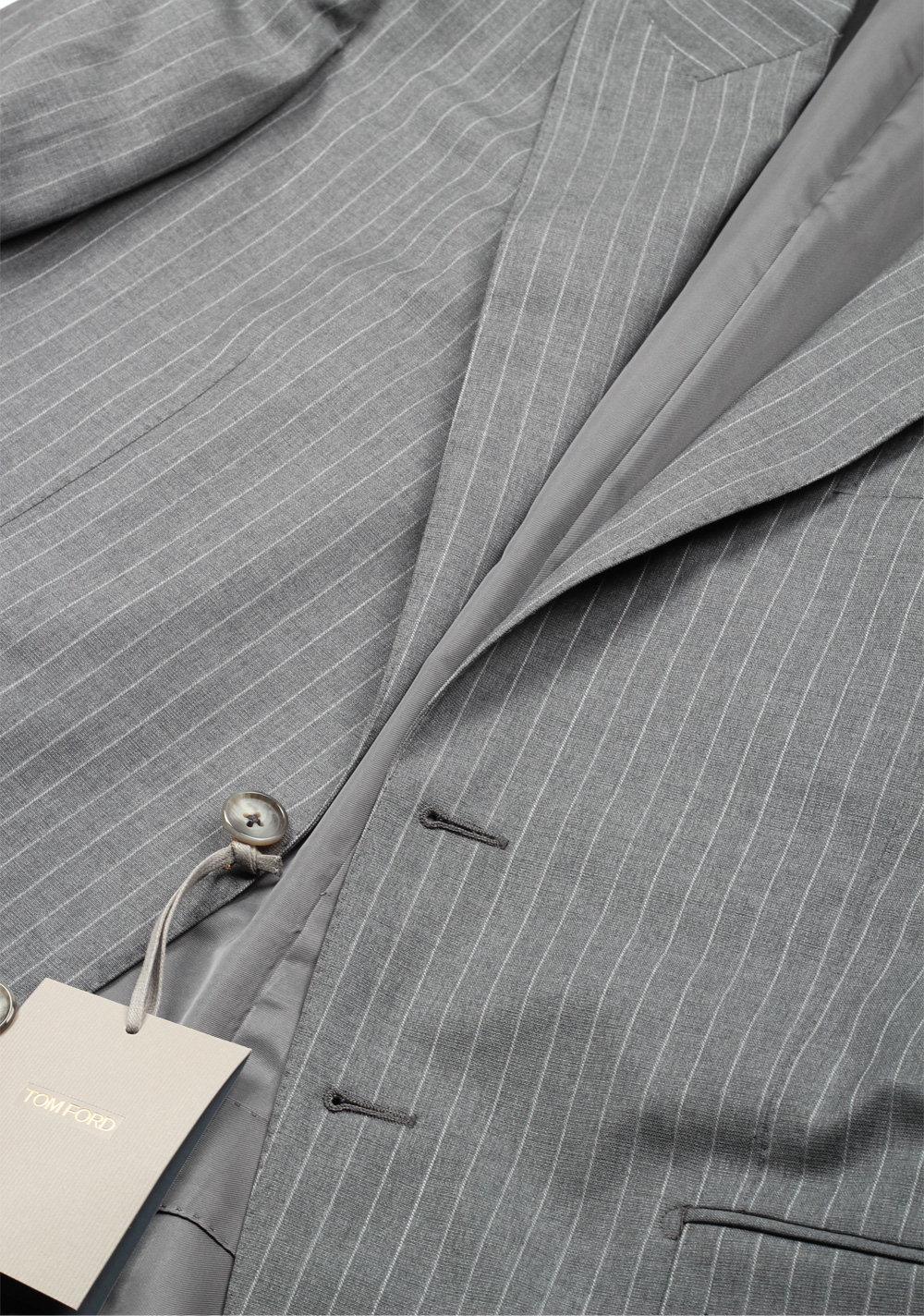TOM FORD O’Connor Striped Gray Suit Size 50 / 40R U.S. In Wool | Costume Limité