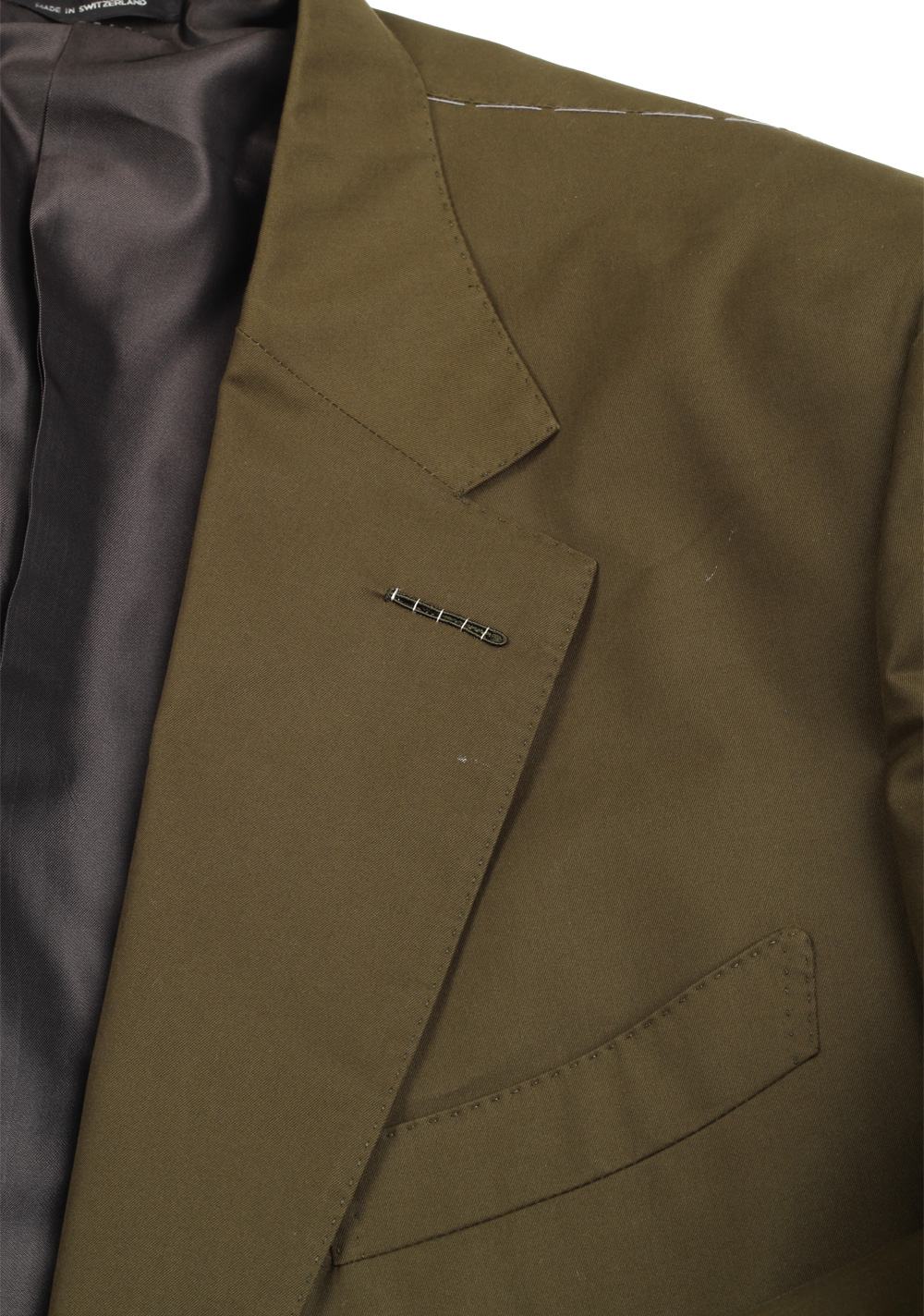 TOM FORD Windsor Green Suit Size 54 / 44R U.S. Cotton Fit A | Costume Limité