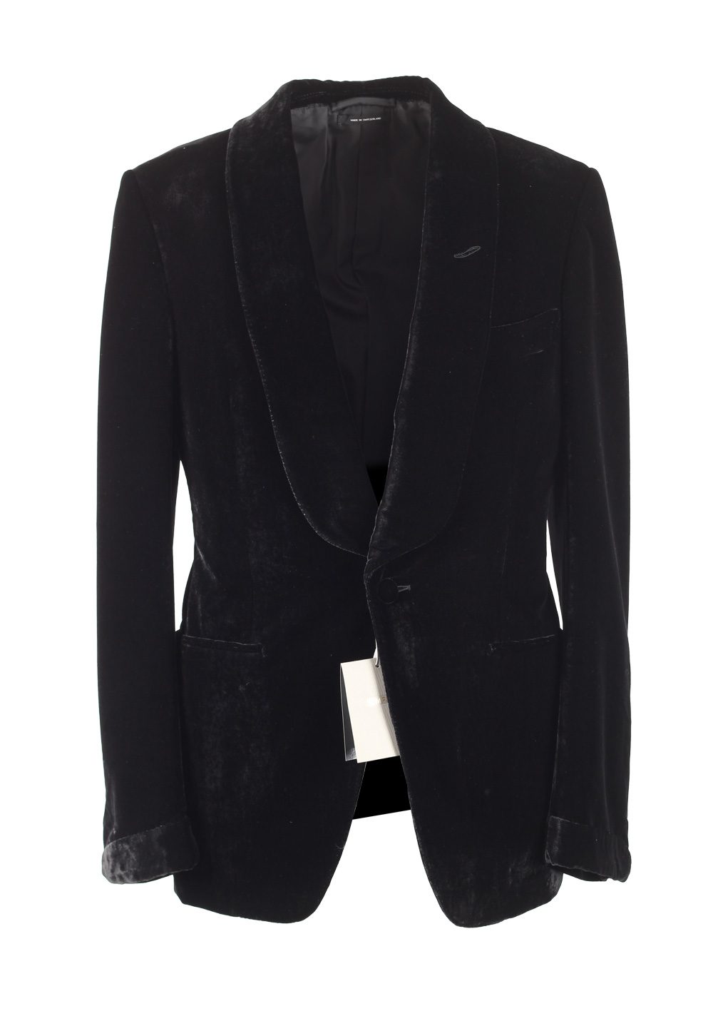 TOM FORD Buckley Black Velvet Sport Coat Tuxedo Dinner Jacket Size 48 ...