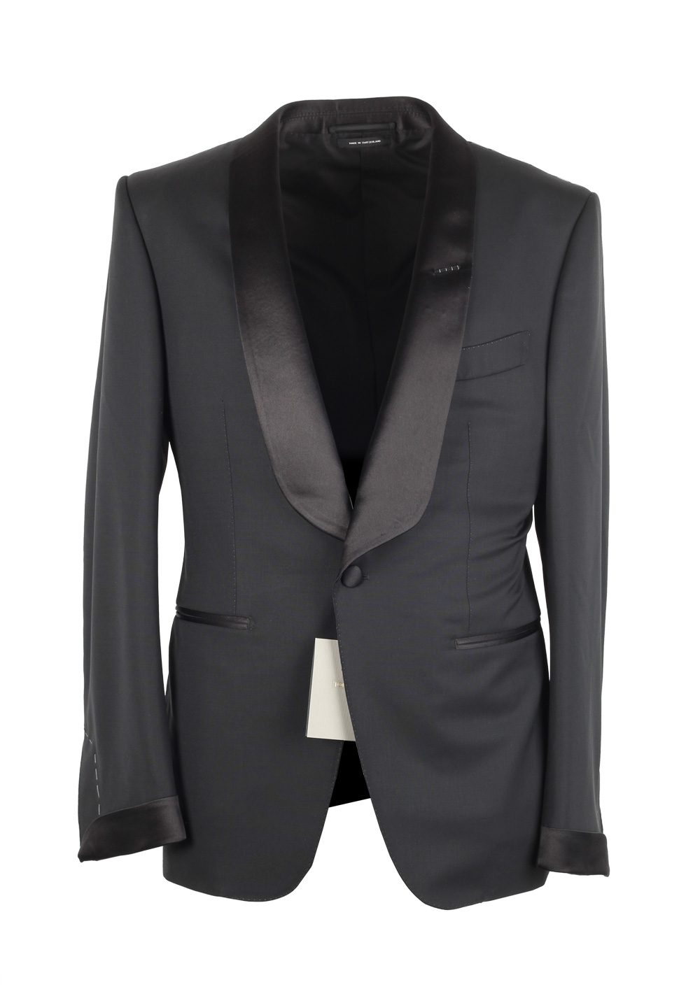TOM FORD O’Connor Black Shawl Collar Tuxedo Smoking Suit Size 52C / 42S U.S. Fit Y | Costume Limité