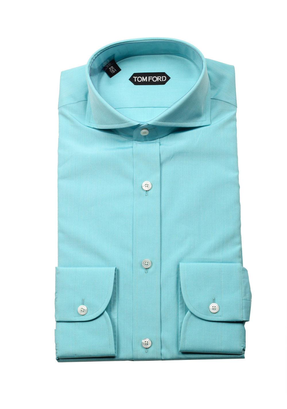 TOM FORD Solid Turquoise Dress Shirt Size 39 / 15,5 U.S. | Costume Limité