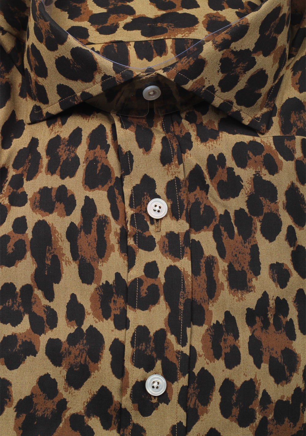 TOM FORD Brown Leopard Shirt Size 40 / 15,75 U.S. | Costume Limité