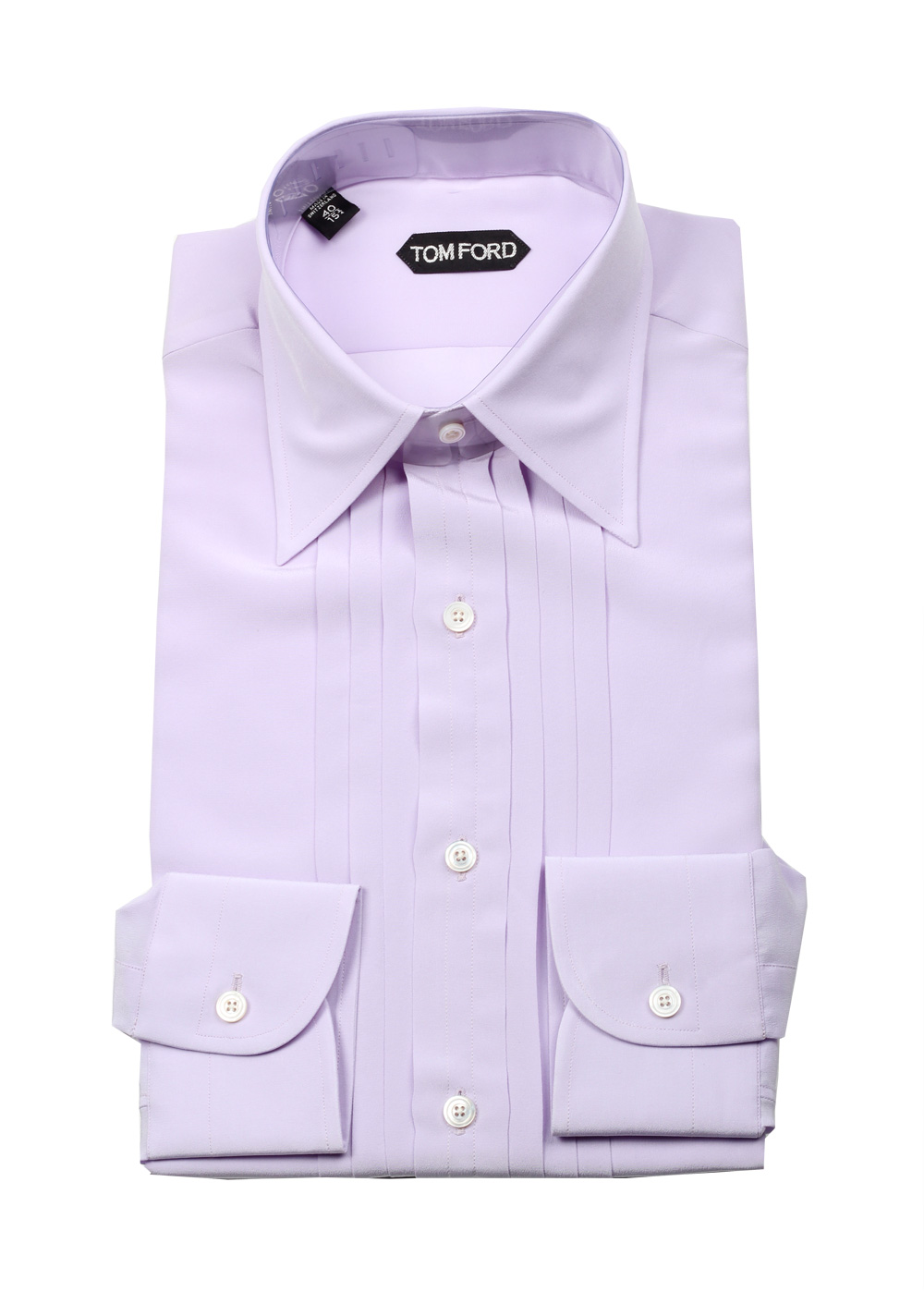 TOM FORD Solid Lilac Tuxedo Shirt Size 40 / 15,75 U.S. | Costume Limité