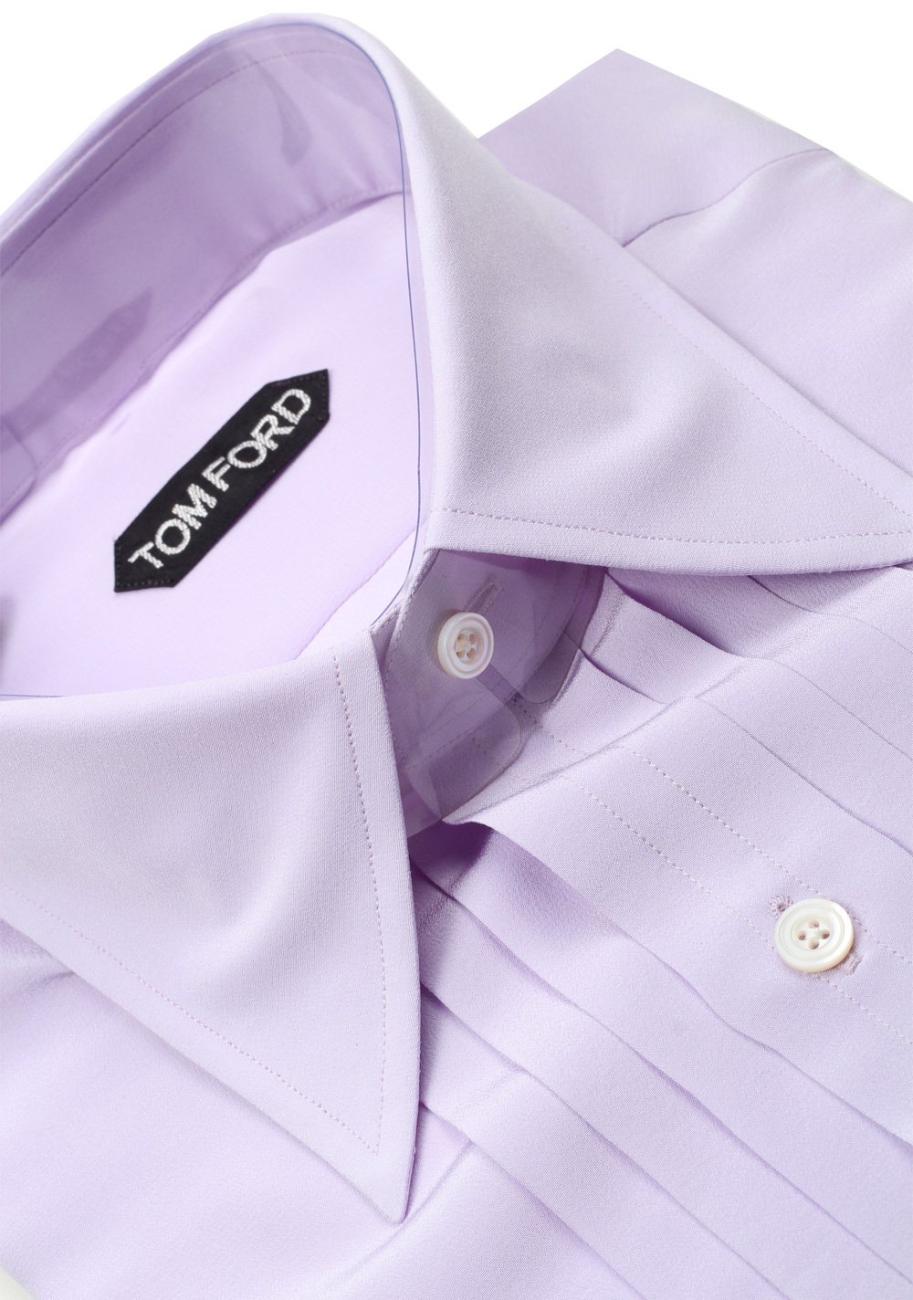 TOM FORD Solid Lilac Tuxedo Shirt Size 40 / 15,75 U.S. | Costume Limité