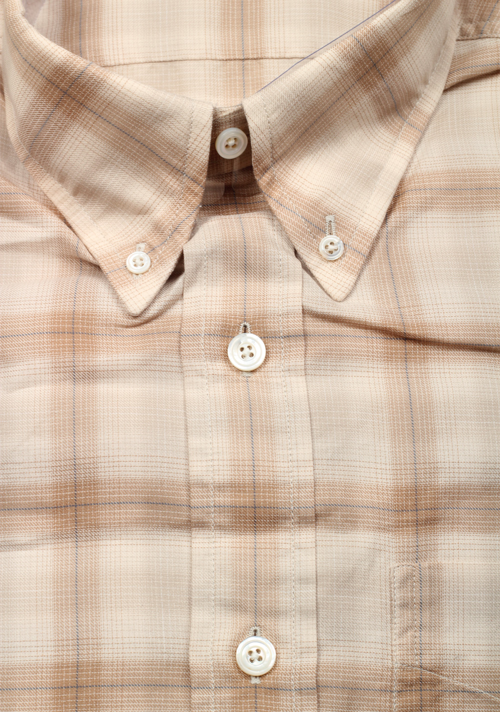 TOM FORD Checked Beige Button Down Shirt Size 40 / 15,75 U.S. | Costume Limité
