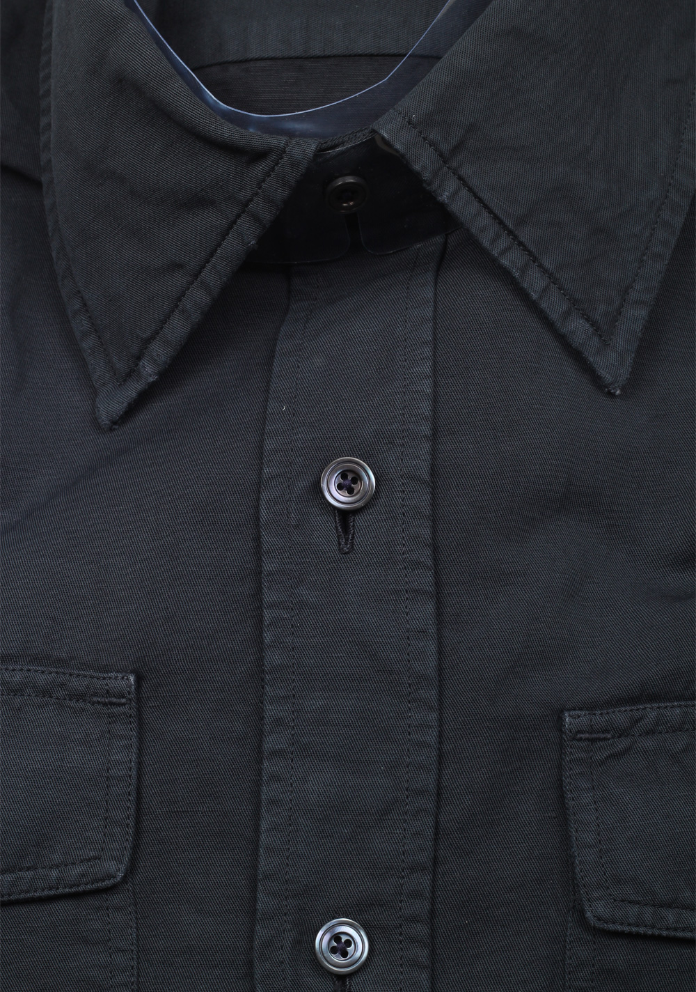 TOM FORD Solid Black Casual Shirt Size 43 / 17 U.S. | Costume Limité