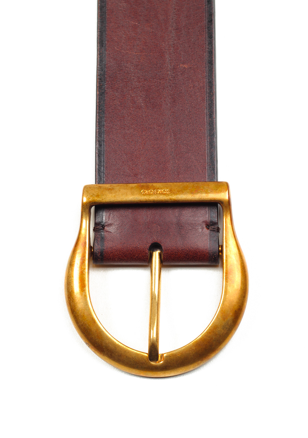 TOM FORD Brown Casual Leather Brass Belt Size 95 / 34 U.S. | Costume Limité