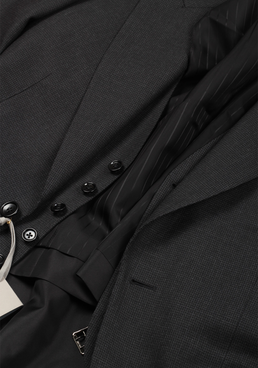 TOM FORD Shelton Gray 3 Piece Suit Size 46C / 36S U.S. Wool | Costume Limité