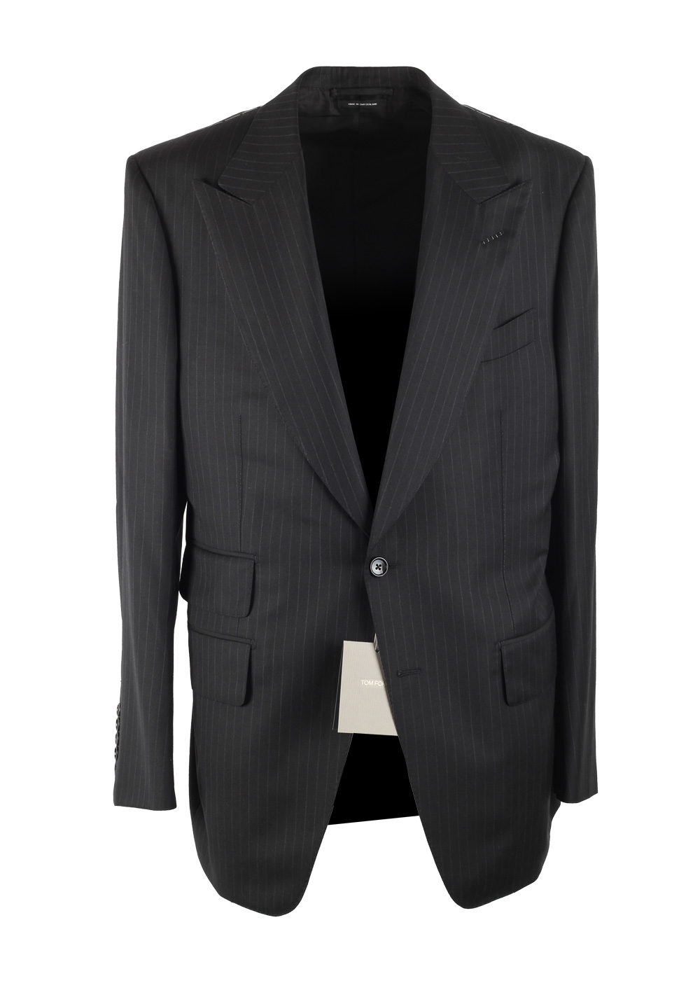 TOM FORD Atticus Striped Gray Suit Size 54 / 44R U.S. Wool | Costume Limité