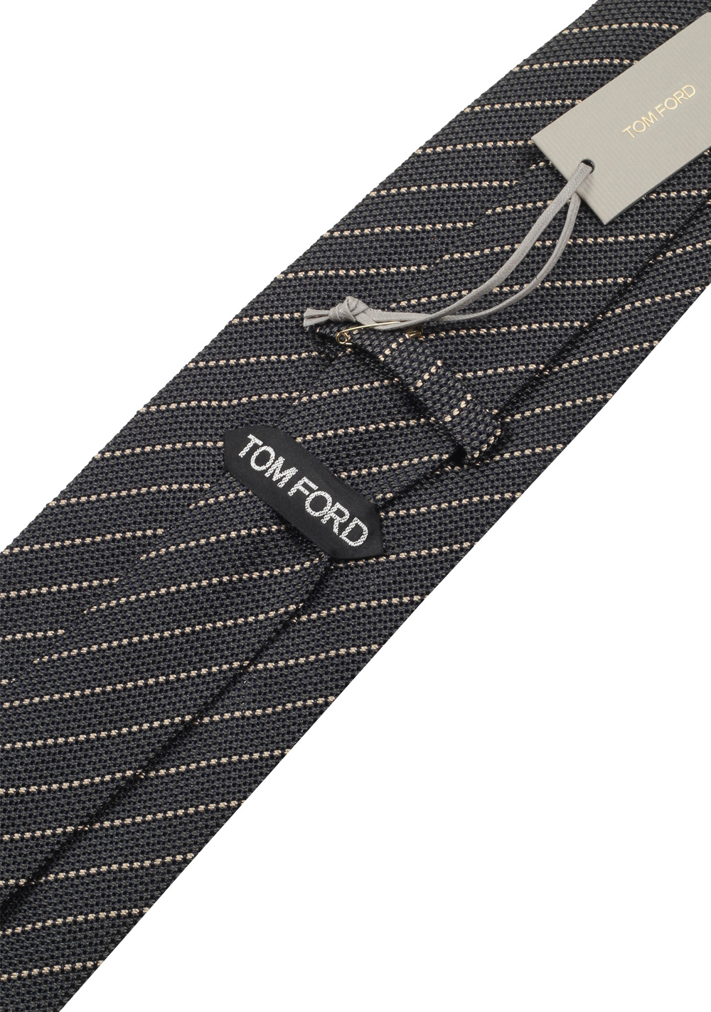TOM FORD Striped Black Tie In Silk | Costume Limité