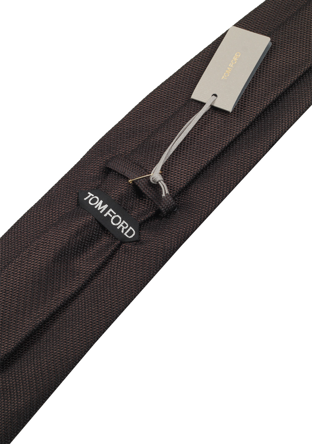 TOM FORD Patterned Brownish gray Tie In Silk | Costume Limité