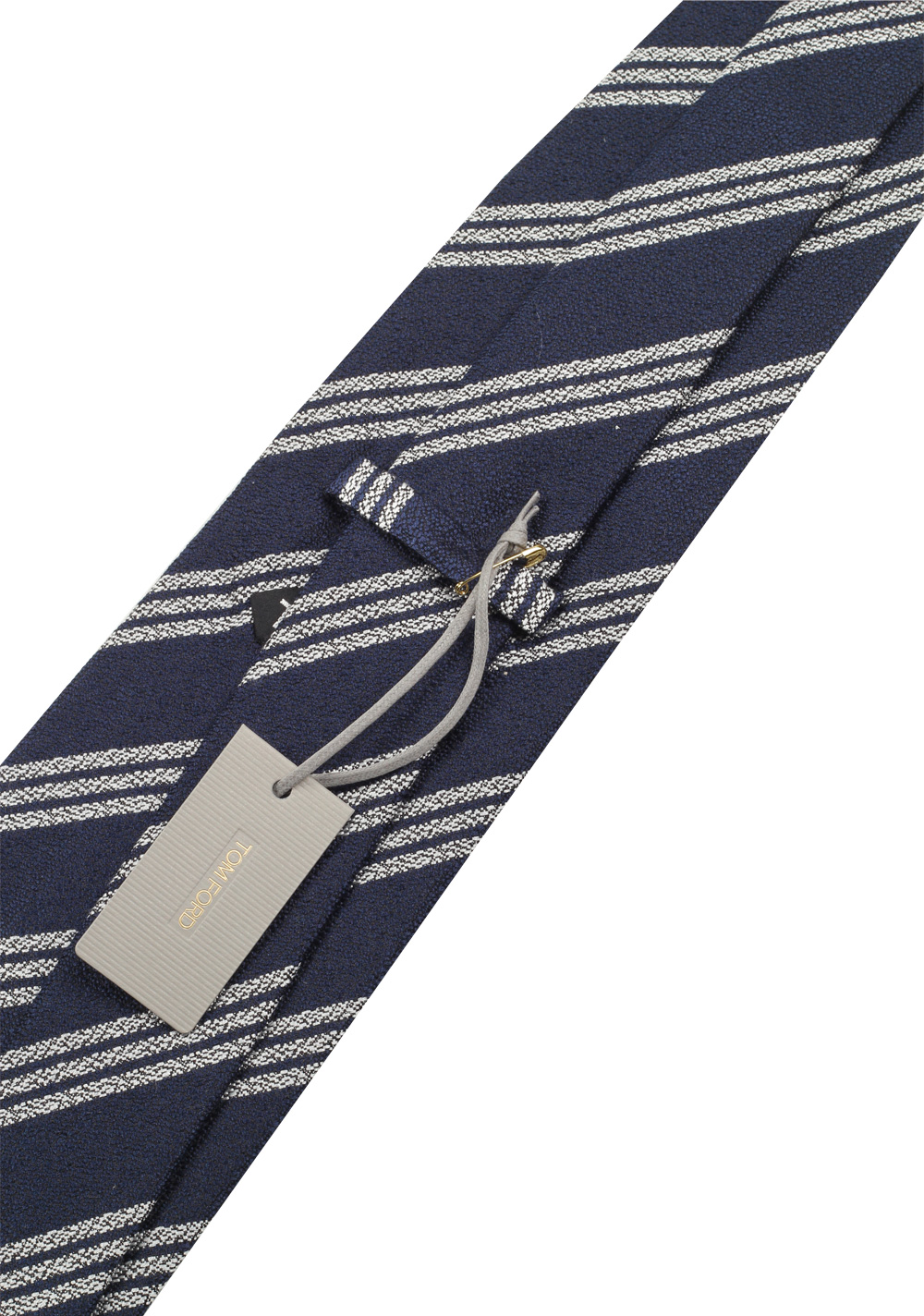 TOM FORD Striped Blue Tie In Silk | Costume Limité