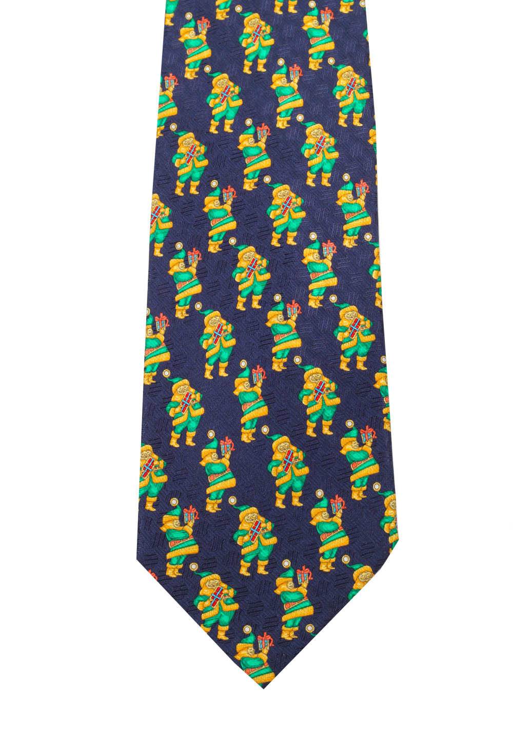 Zegna Patterned Blue Christmas Tie In Silk | Costume Limité