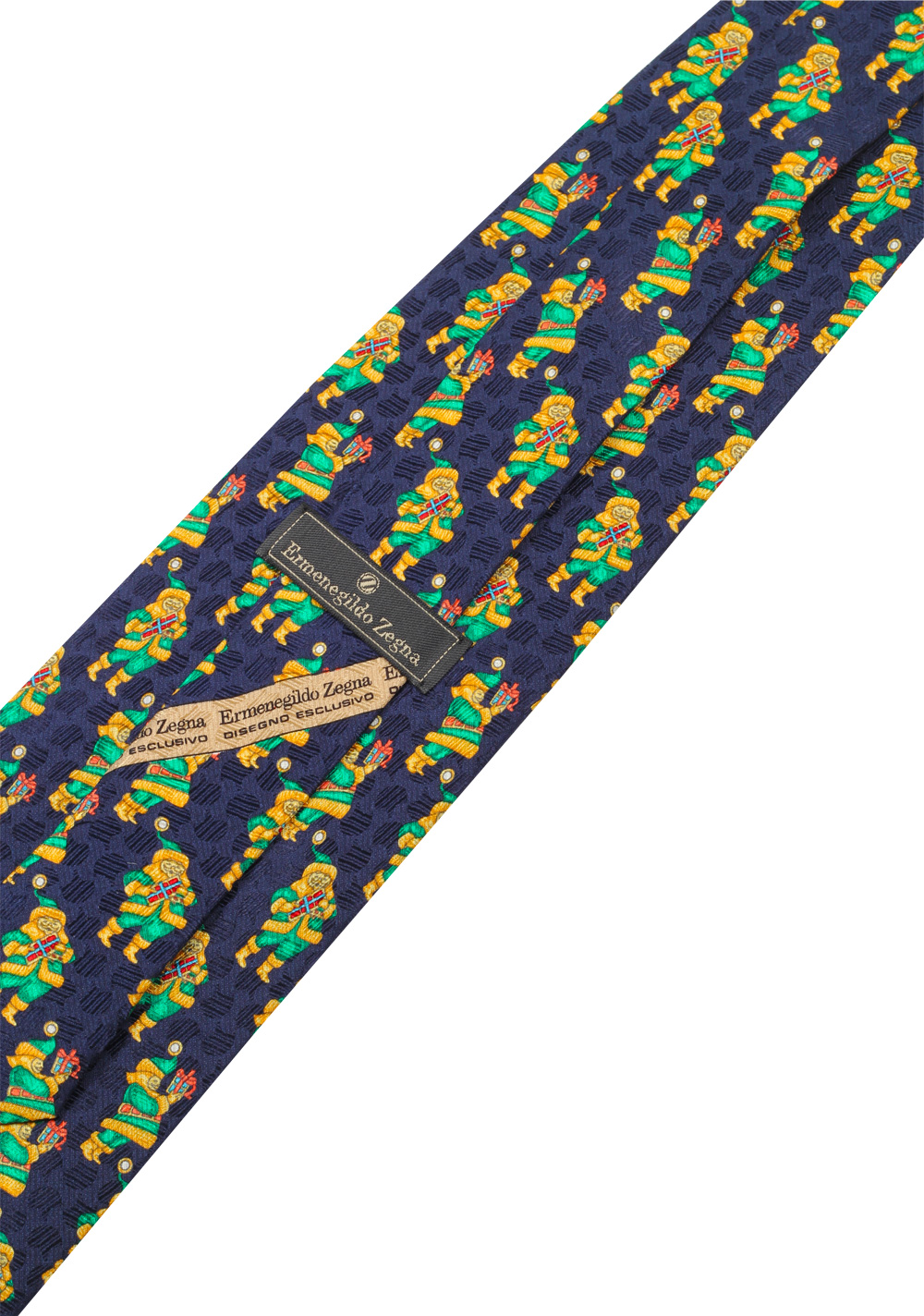 Zegna Patterned Blue Christmas Tie In Silk | Costume Limité