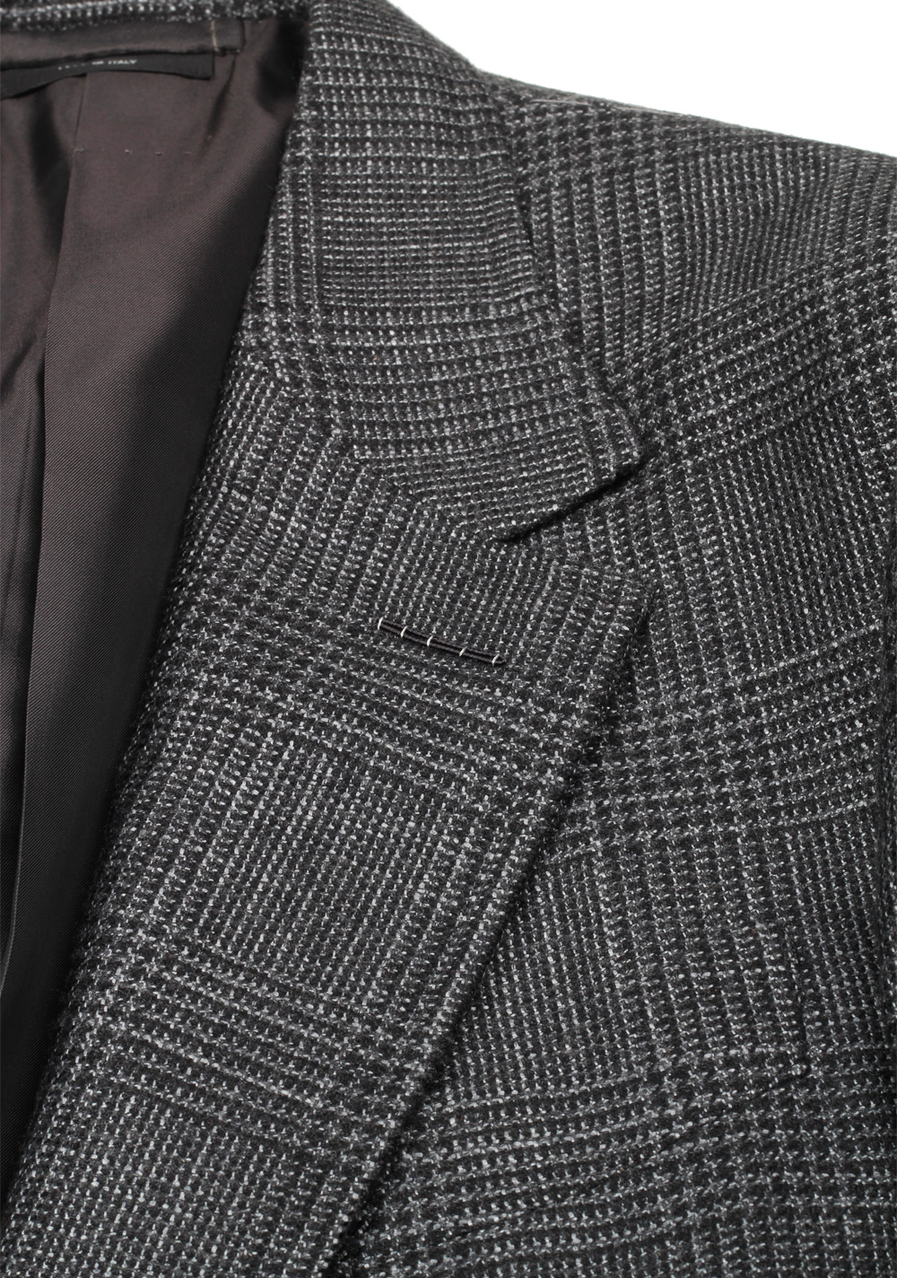 TOM FORD Shelton Checked Gray Sport Coat Size 50 / 40R U.S. In Cashmere Silk | Costume Limité