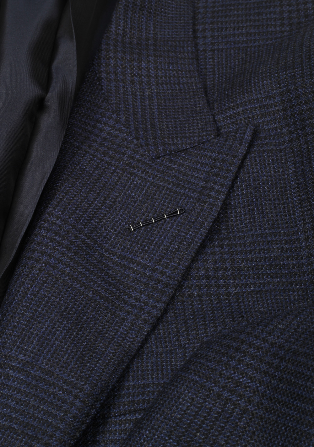 TOM FORD Shelton Checked Blue Sport Coat Size 50 / 40R U.S. In Cashmere Silk | Costume Limité