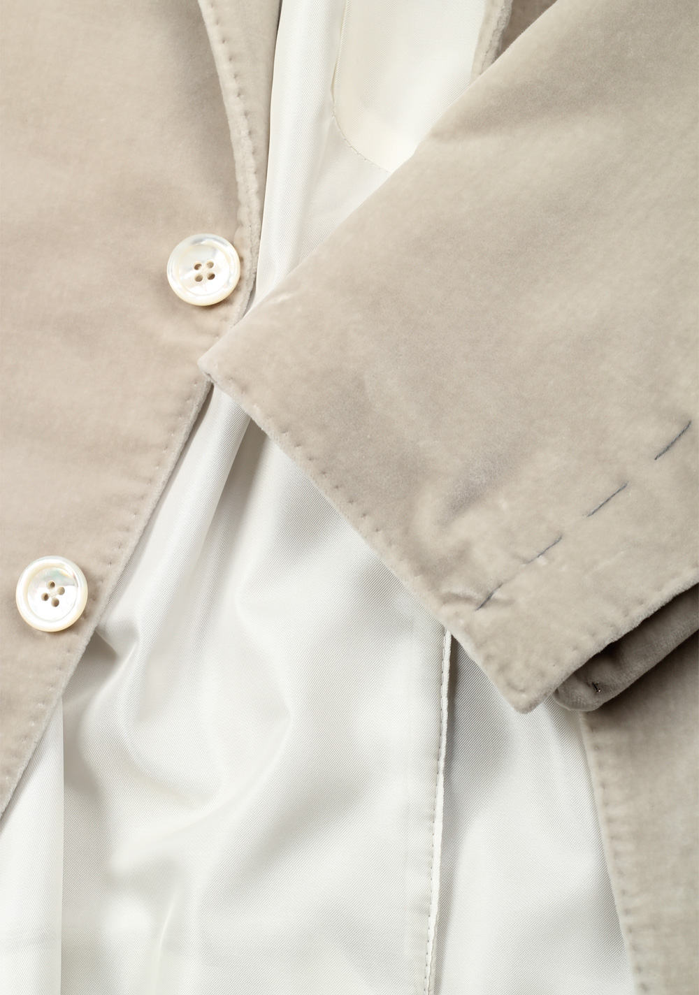 TOM FORD Shelton Velvet Beige Sport Coat Size 50 / 40R U.S. Cotton | Costume Limité