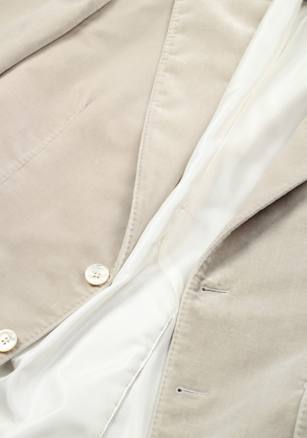 TOM FORD Shelton Velvet Beige Sport Coat Size 52 / 42R Cotton | Costume Limité