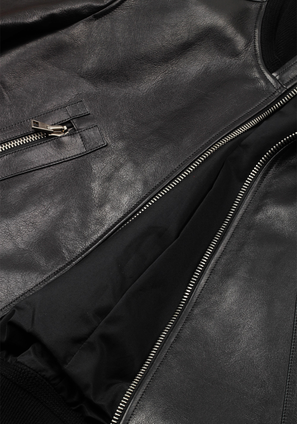 TOM FORD Black Leather Jacket Coat Size 52 / 42R U.S. Outerwear | Costume Limité