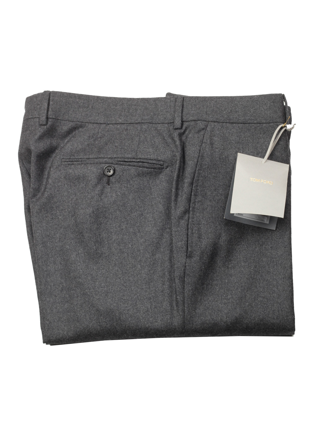 TOM FORD Gray Wool Cashmere Dress Trousers Size 54 / 38 U.S. | Costume Limité