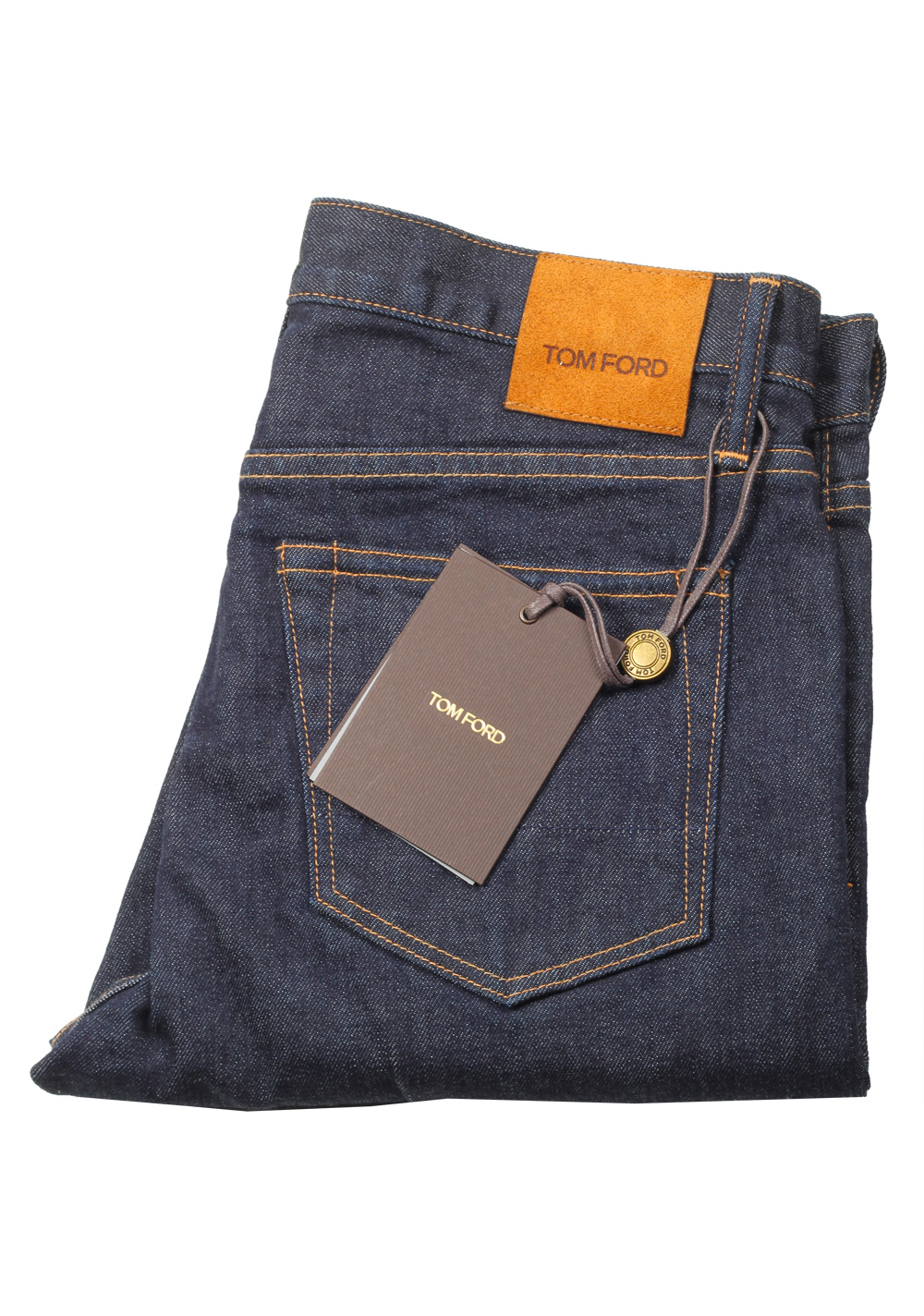 TOM FORD Blue Straight Jeans TFD002 Size 52 / 36 U.S. | Costume Limité
