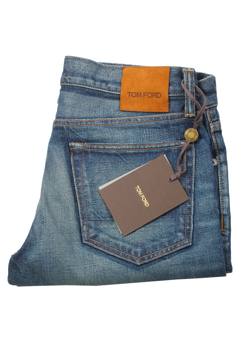 TOM FORD Blue Straight Jeans TFD002 Size 49 / 33 U.S. | Costume Limité
