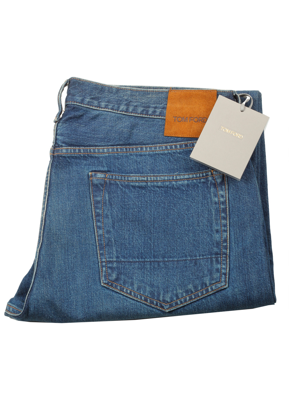TOM FORD Blue Straight Jeans TFD002 Size 52 / 36 U.S. | Costume Limité