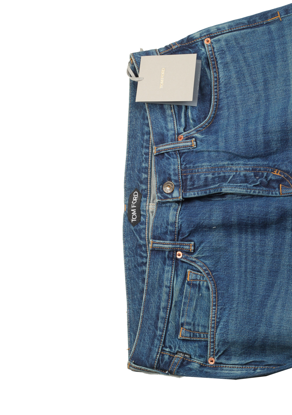 TOM FORD Blue Straight Jeans TFD002 Size 52 / 36 U.S. | Costume Limité