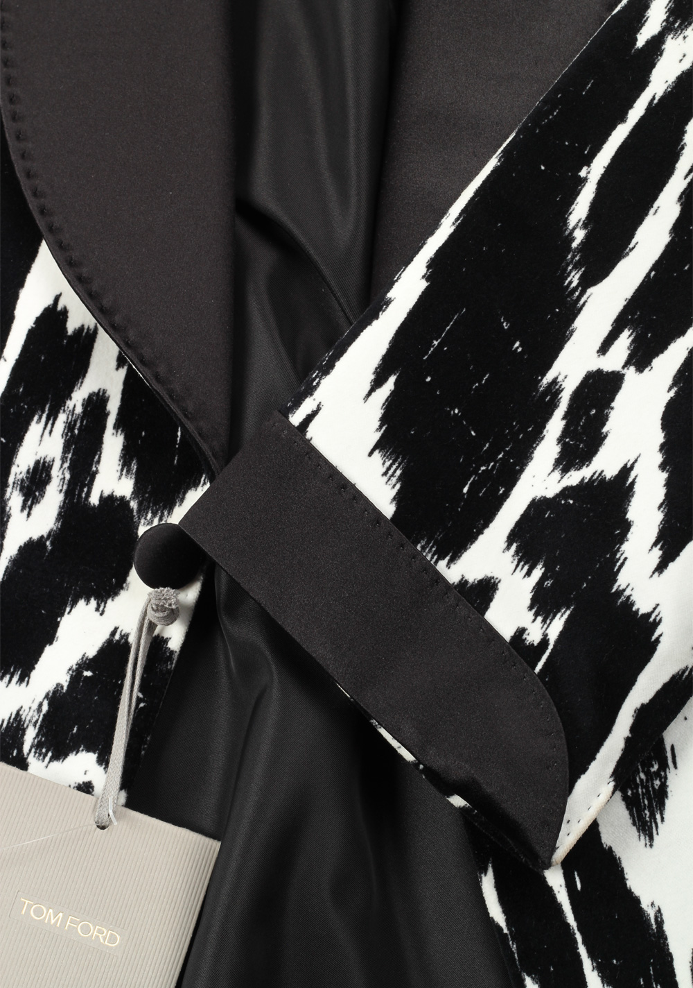 TOM FORD Shelton Flocked Animalier Tuxedo Dinner Jacket Size 50 / 40R U.S. | Costume Limité