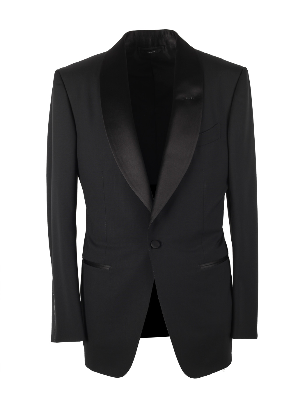 TOM FORD Windsor Black Tuxedo Smoking Suit Size 46 / 36R U.S. Fit A ...