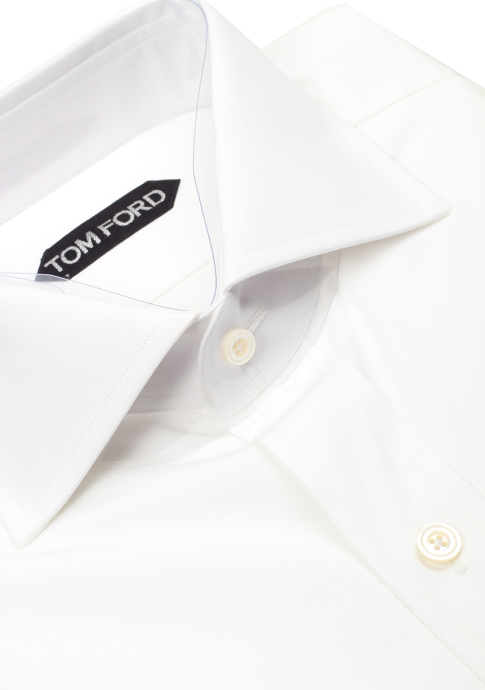 TOM FORD Solid White Dress Shirt French Cuffs Size 44 / 17,5 U.S. Slim Fit | Costume Limité